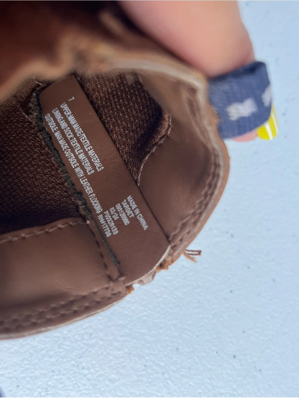 Cat & Jack Brown Kids Chelsea Boots with Blue Pull Tabs
